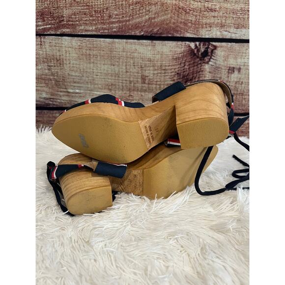 Free People Sandals Platform Clog Heel EU 40 US 9.5 Lace Up Monaco Boho Festival - Picture 7 of 7